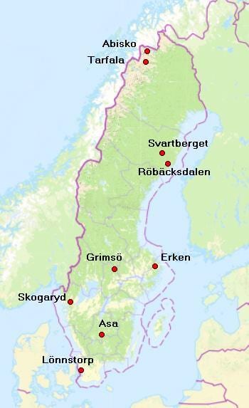 kaart van abisko Zweden