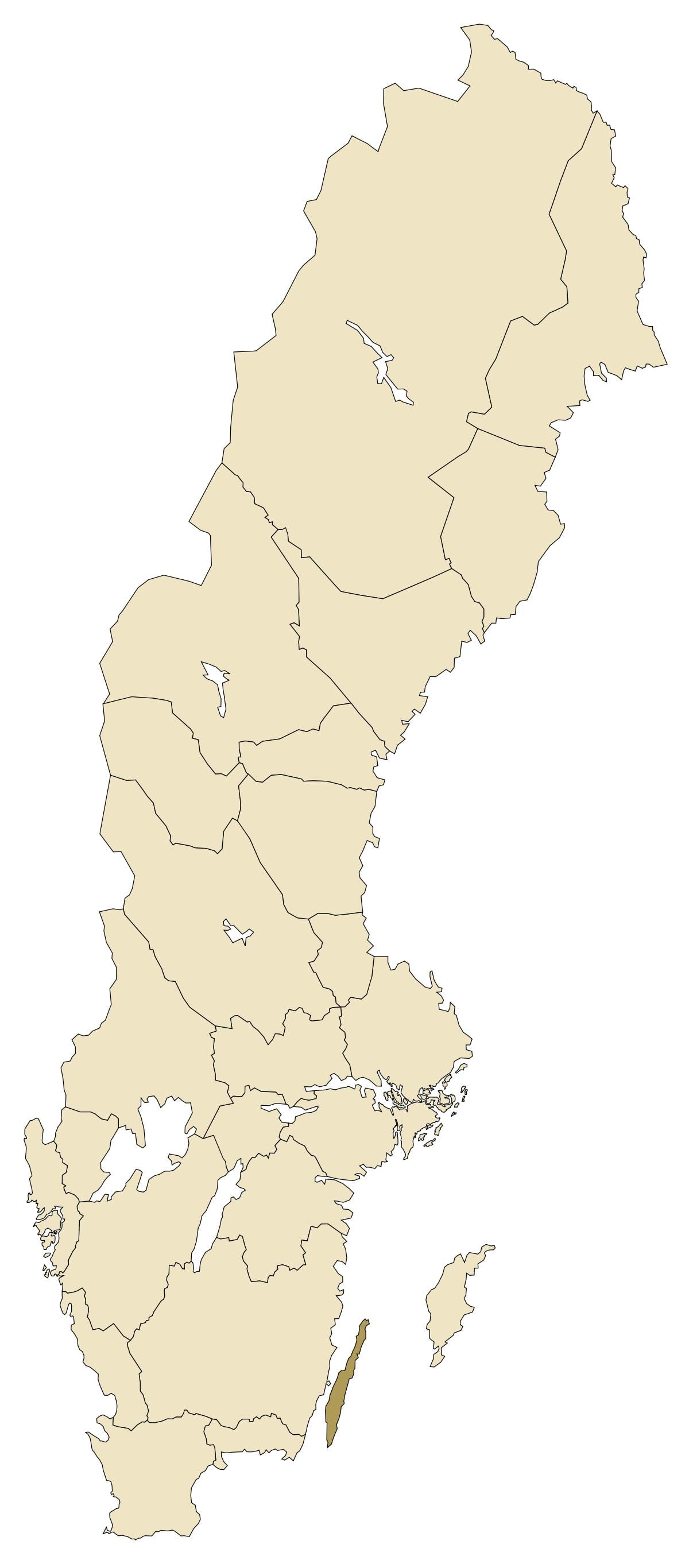 kaart van Oland Zweden