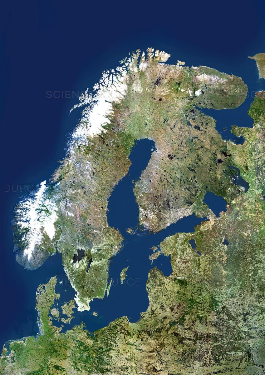 kaart van Zweden satelliet