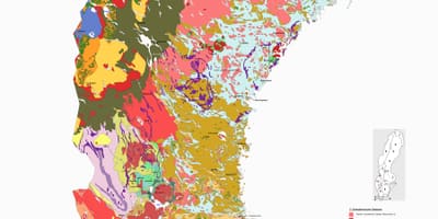 Kaart van de geologische kaart