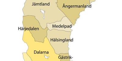 Kaart van Lapland, Zweden