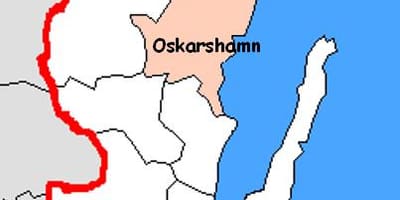 Kaart van Oskarshamn Zweden