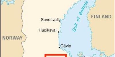 Uppsala kaart van Zweden