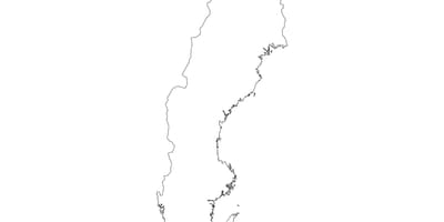 Kaart van Zweden vector